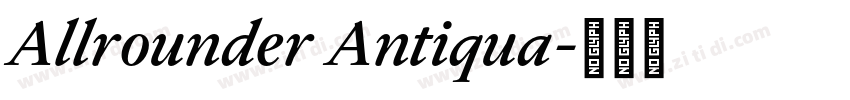Allrounder Antiqua字体转换